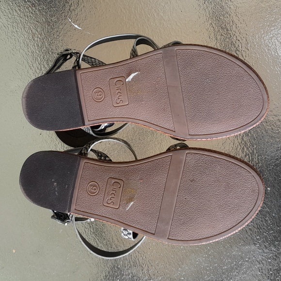 Circus by Sam Edelman Cee Cee Sandals Size9 Trendy,Strappy,Snakeskin Pattern EUC - Picture 3 of 6